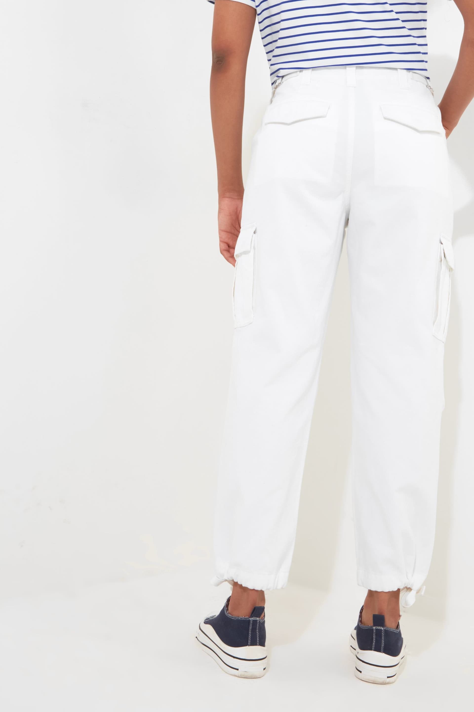 Joe Browns White Relaxed Fit Cargo Trousers - Image 3 of 5