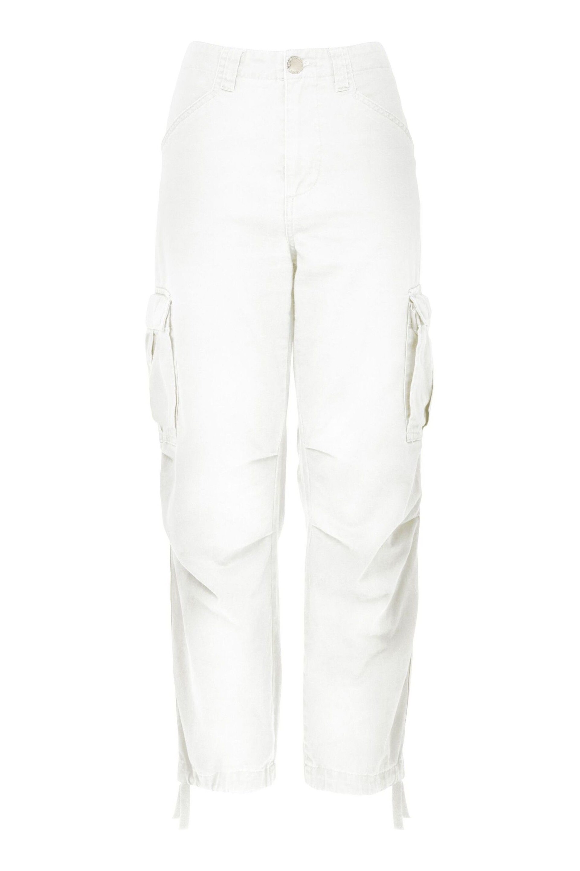 Joe Browns White Relaxed Fit Cargo Trousers - Image 5 of 5