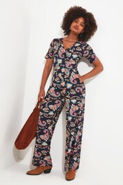 Joe Browns Blue Paisley Wrap Jersey Jumpsuit - Image 1 of 5