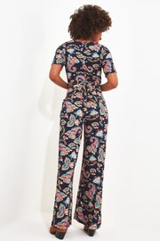 Joe Browns Blue Paisley Wrap Jersey Jumpsuit - Image 2 of 5