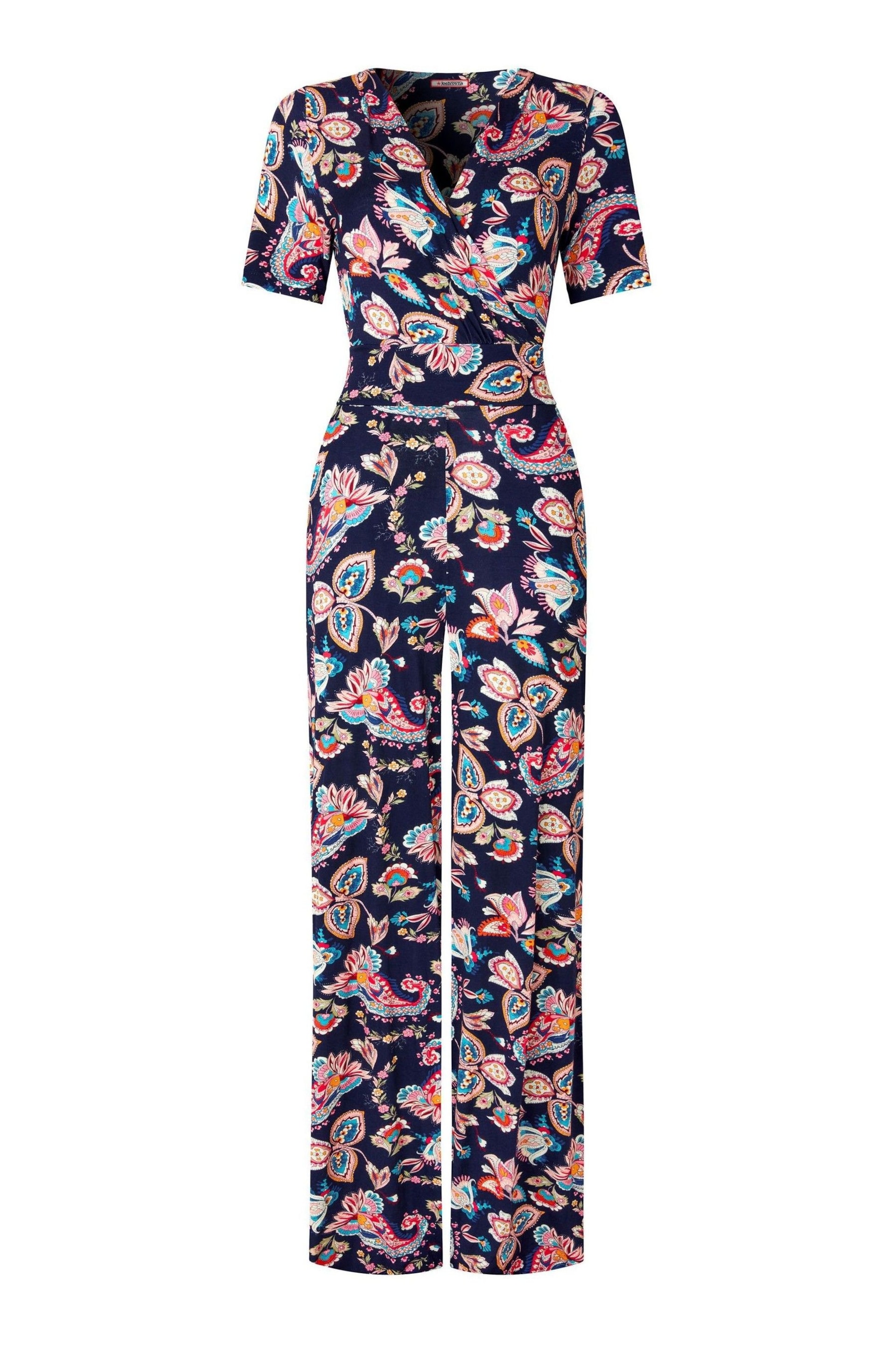 Joe Browns Blue Paisley Wrap Jersey Jumpsuit - Image 5 of 5