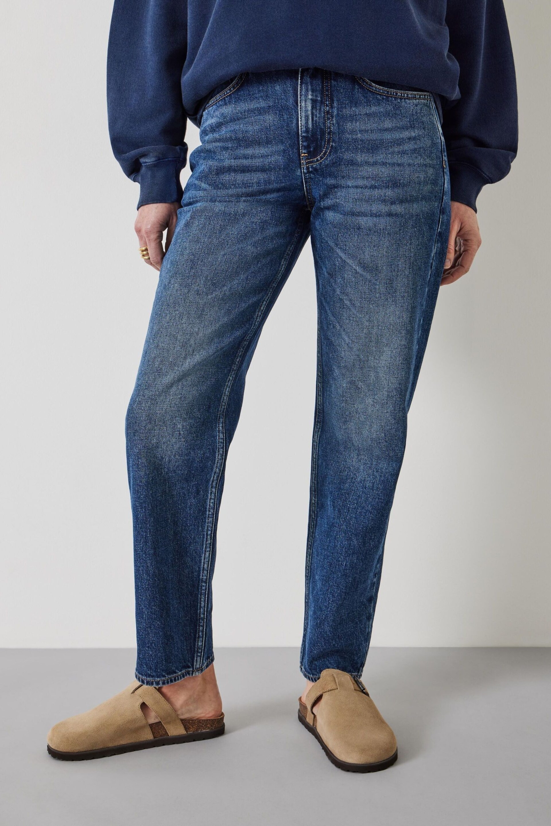 Hush Mid Wash Blue Alex Straight Leg Jeans - Image 2 of 5