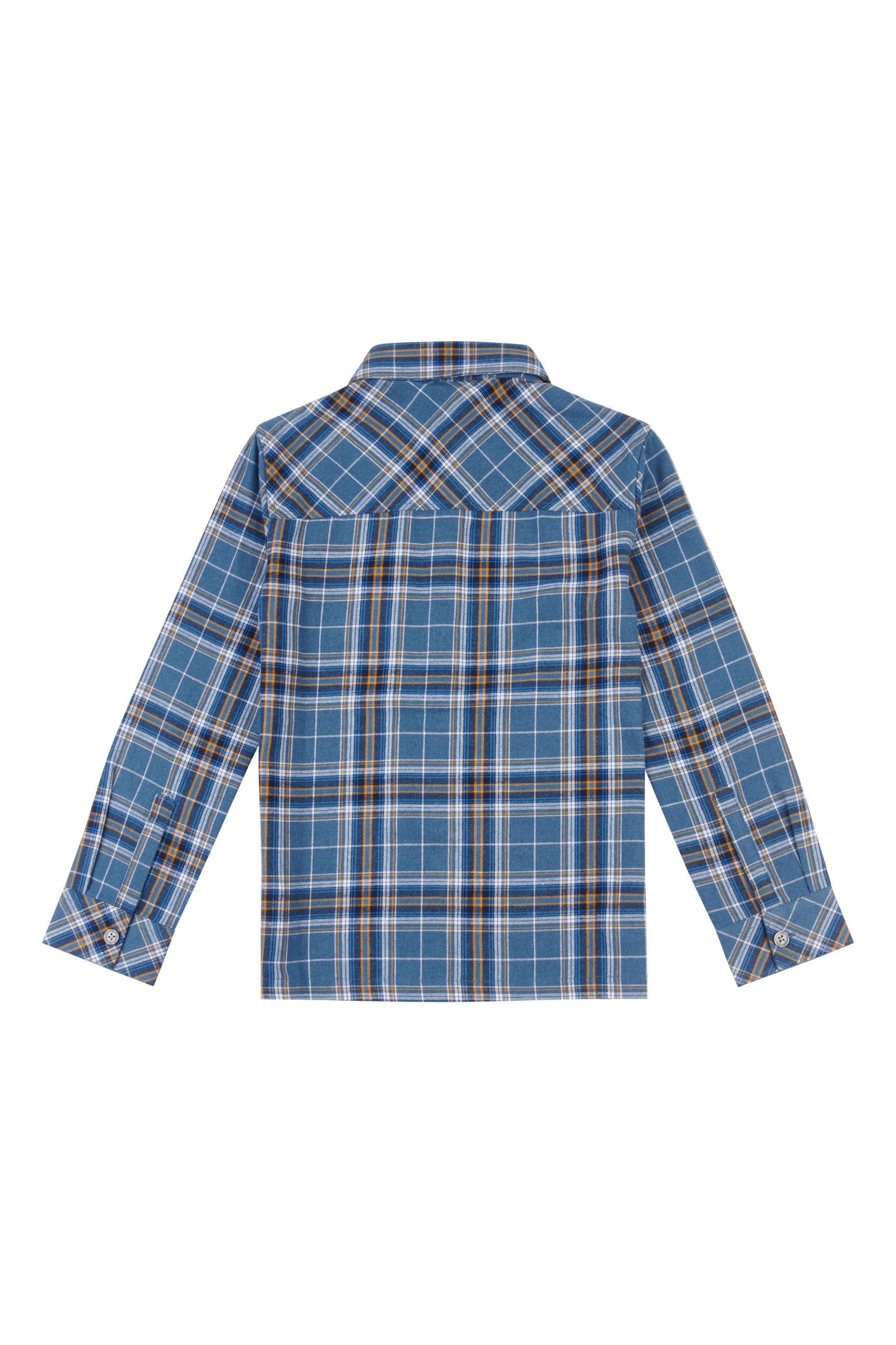 Buy Ben Sherman Blue Brushed Twill Check Shirt With Pocket from Next Luxembourg