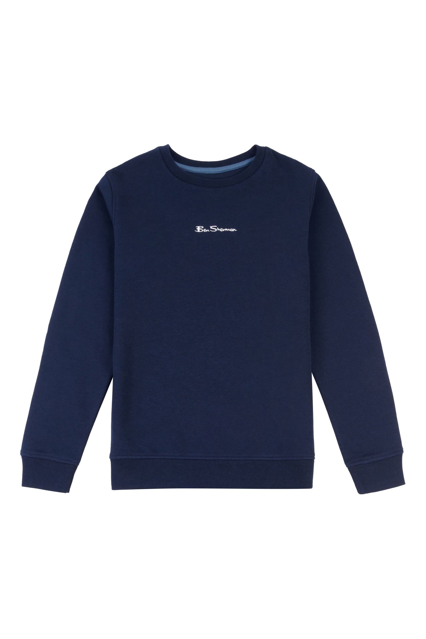 Buy Ben Sherman Boys Blue Script Crew Neck Sweatshirt from Next Singapore