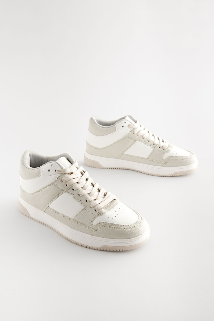 Grey EDIT Court Mid Top Trainers - Image 1 of 5