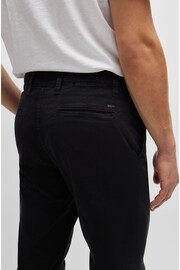 BOSS Black Tapered Fit Stretch Cotton Satin Chino Trousers - Image 3 of 4