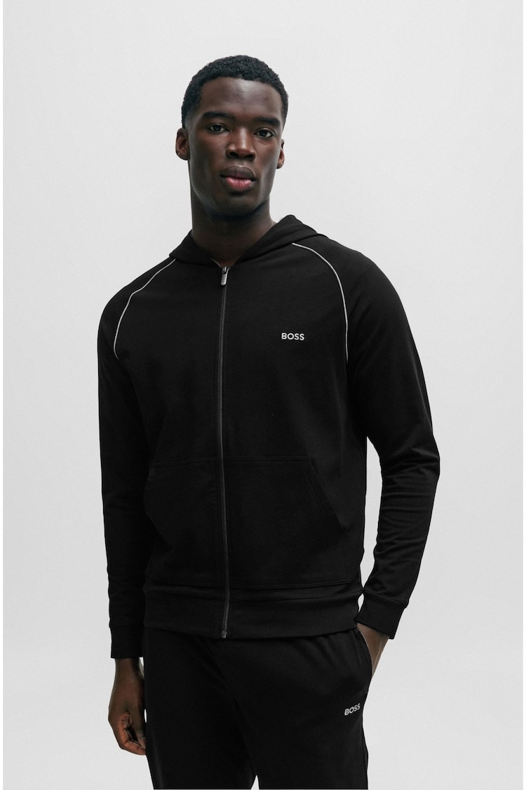 BOSS Black Mix & Match Slim Fit Stretch Cotton Hoodie - Image 1 of 5