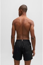 BOSS Black Swim Shorts With Logo And Stripe - Image 2 of 4