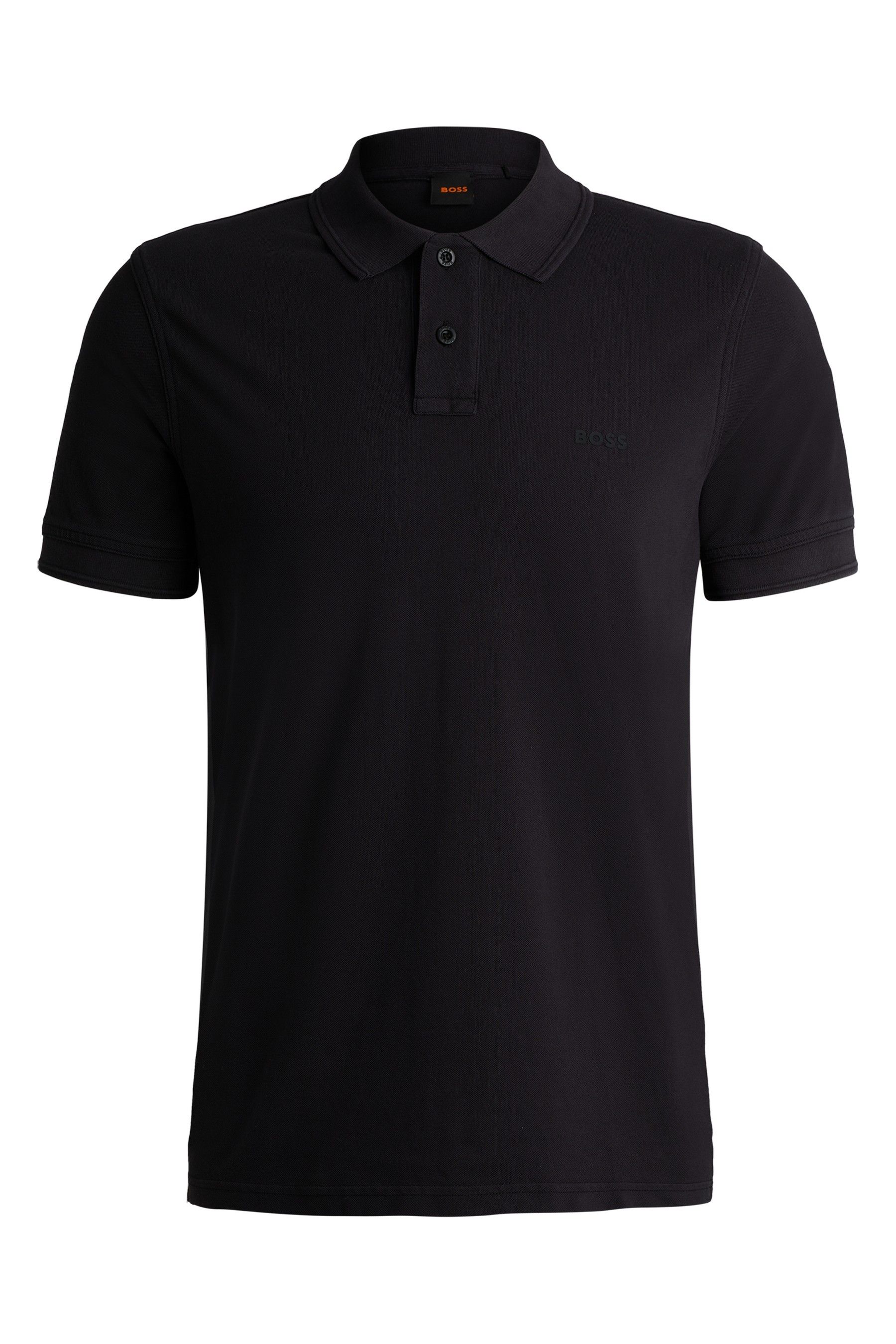Buy BOSS Black Cotton Pique Polo Shirt from Next Luxembourg