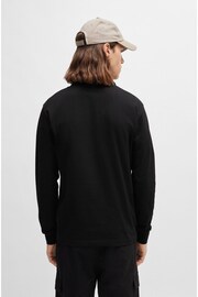 BOSS Black Logo Patch Long Sleeve Polo Shirt - Image 2 of 5