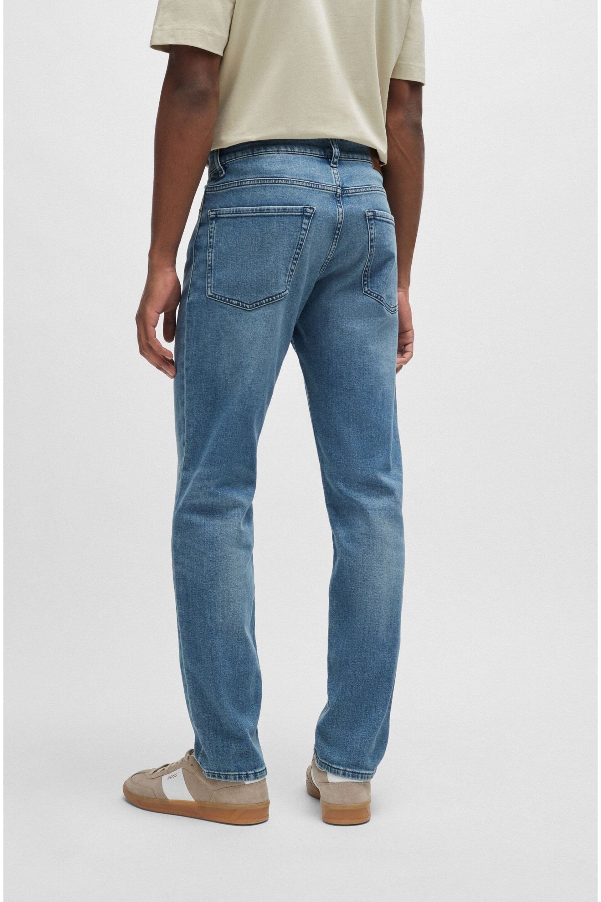BOSS Blue Regular Fit Taper Comfort Stretch Denim Jeans - Image 2 of 5