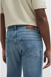 BOSS Blue Regular Fit Taper Comfort Stretch Denim Jeans - Image 4 of 5
