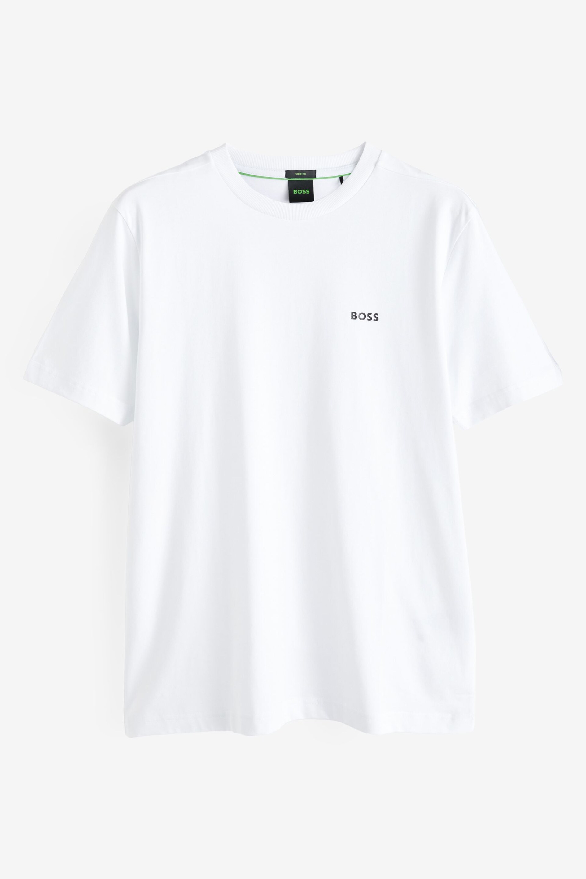 BOSS White Contrast-Logo T-Shirt - Image 5 of 5