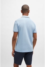 BOSS Light Blue/Black Tipping Paddy Polo Pink Cream Shirt - Image 5 of 8