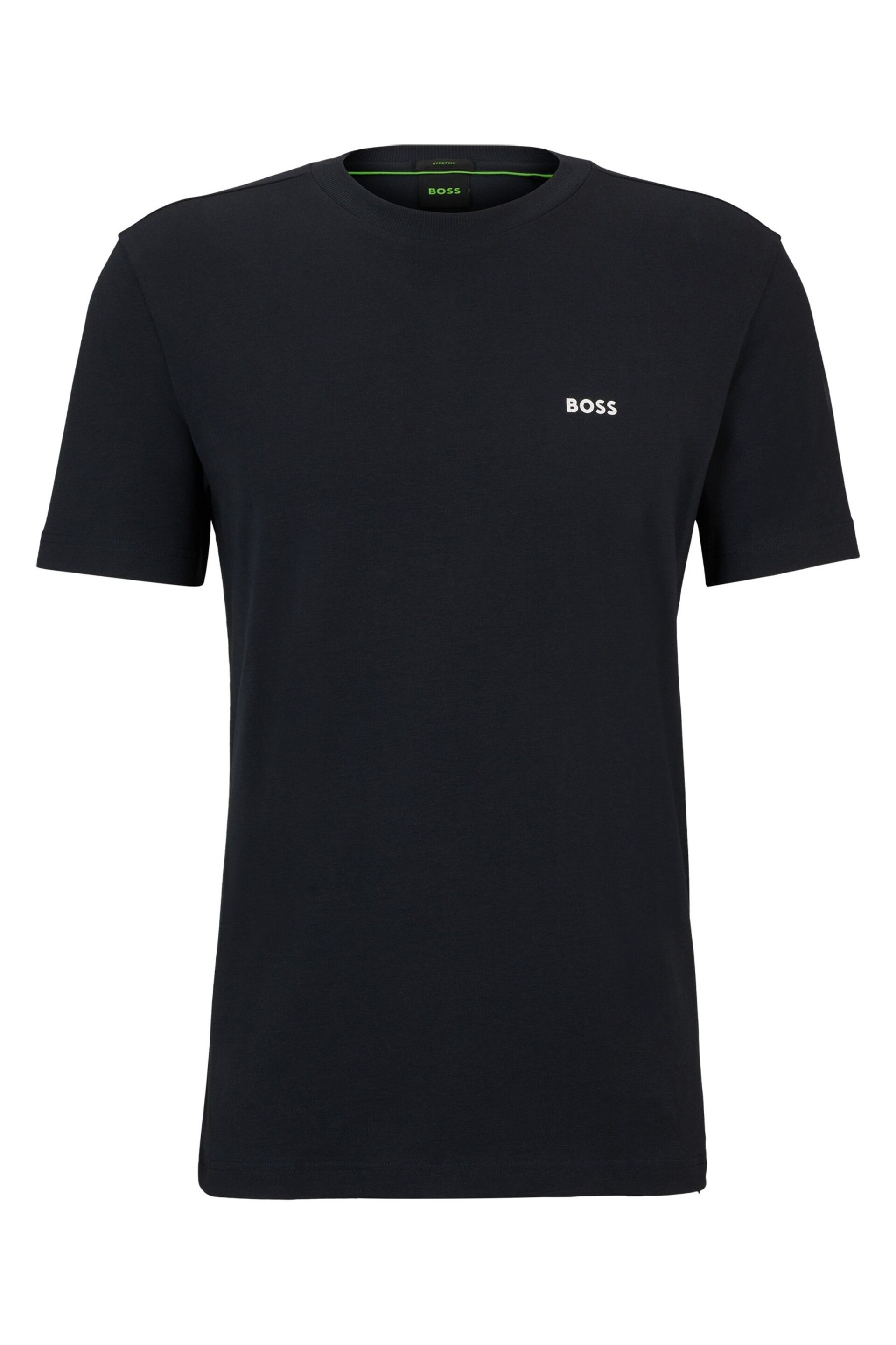 BOSS Navy Contrast-Logo T-Shirt - Image 5 of 5