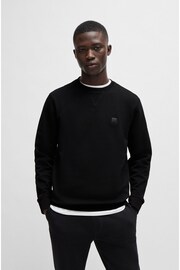 BOSS Black Cotton Terry Relaxed Fit Sweatshirt - Image 1 of 5