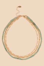 White Stuff Green Zuri Multi Layered Necklace - Image 1 of 2