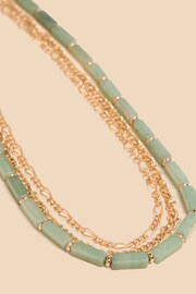 White Stuff Green Zuri Multi Layered Necklace - Image 2 of 2