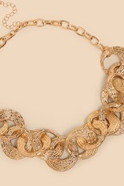 White Stuff Gold Tone Ela Circular Link Necklace - Image 2 of 2