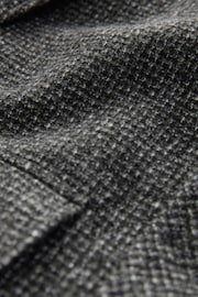 Charcoal Grey Brushed Check Shacket - Image 8 of 8