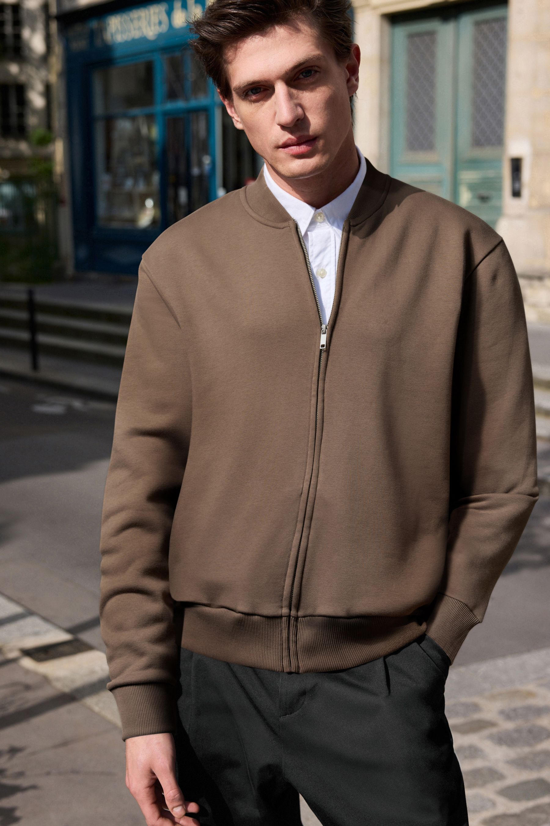 Men's cotton bomber jackets uk store