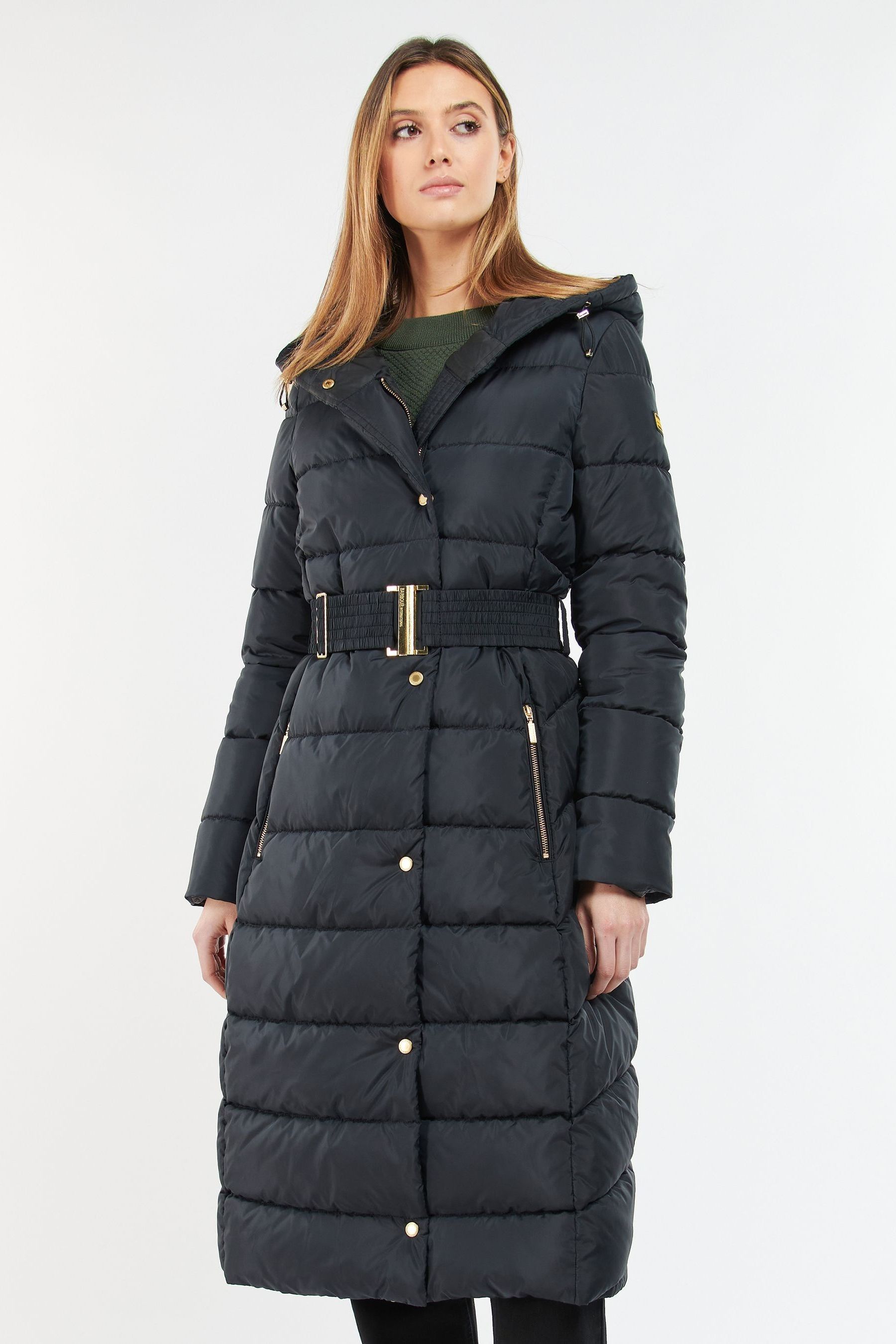Buy Barbour International Trackline Longline Puffer Black Jacket from the Next UK online shop