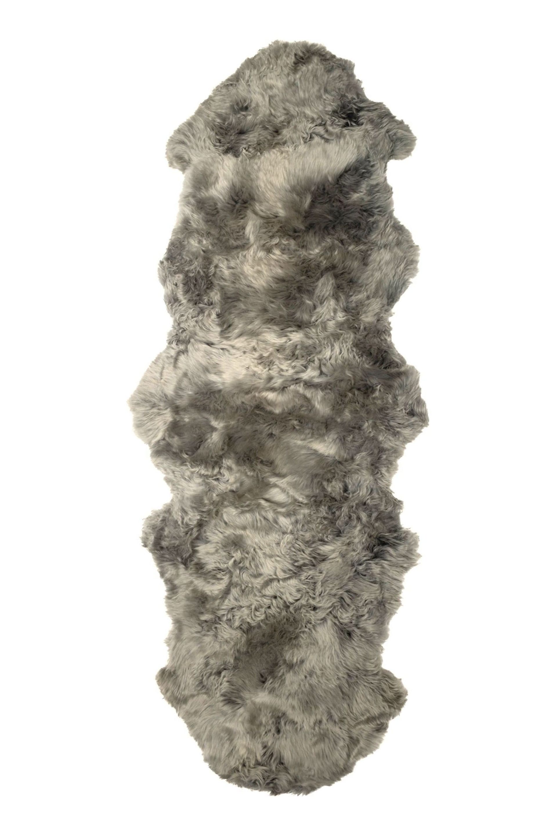 Naturally Sheepskins Silver Grey Double Sheepskin Rug - Image 2 of 5