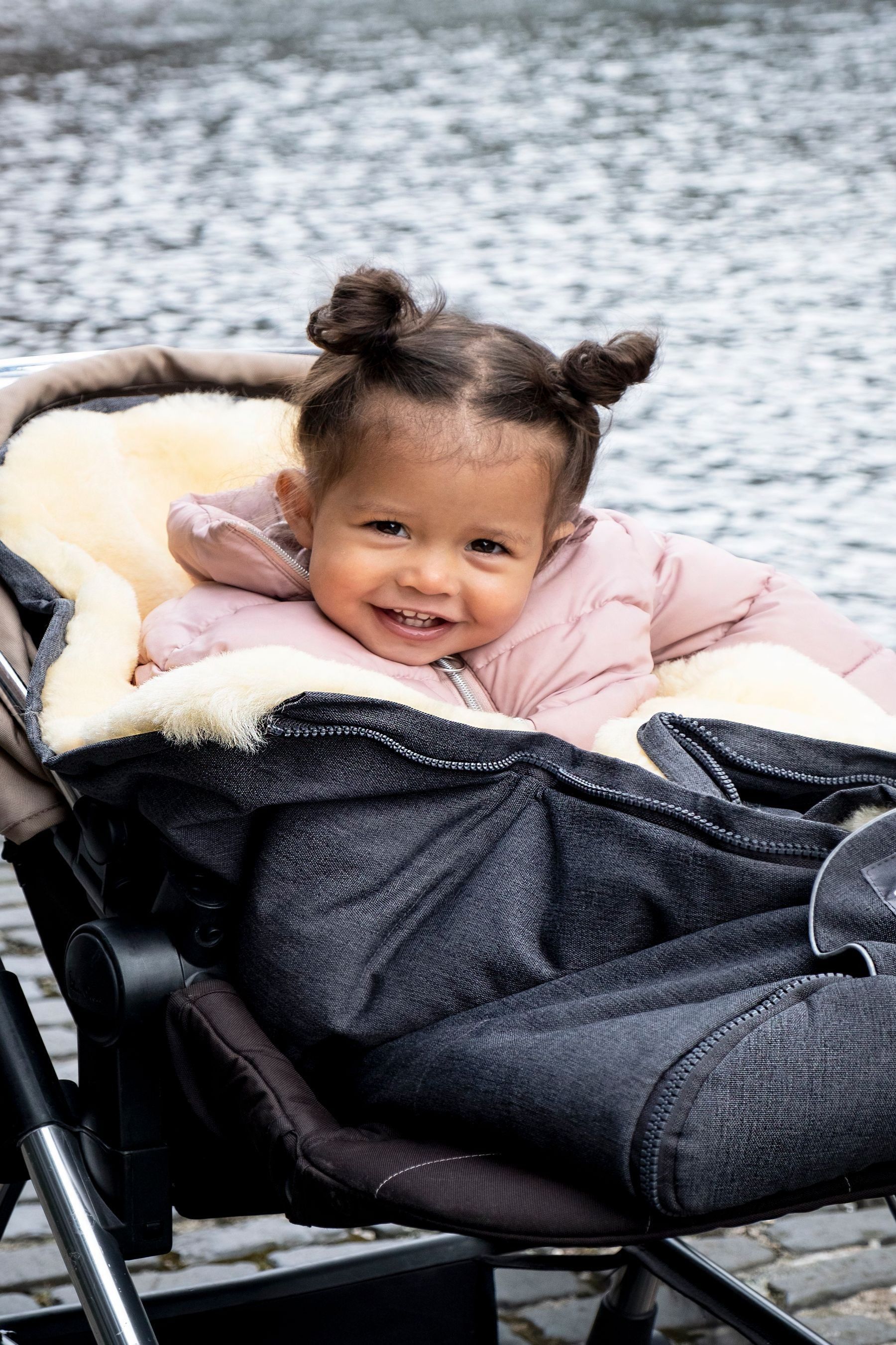 Naturally Sheepskins Charcoal Grey Merino Sheepskin Footmuff