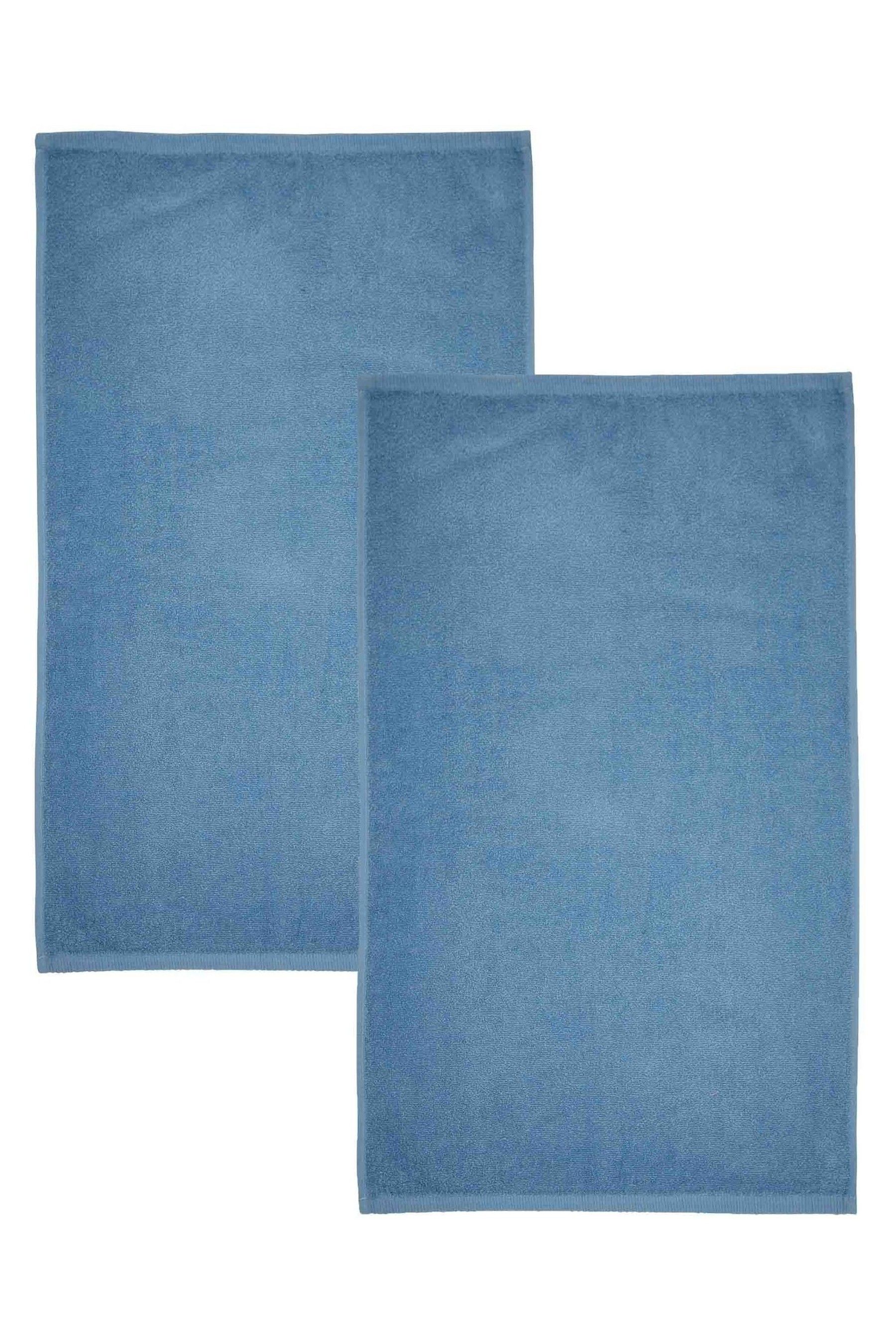Buy Catherine Lansfield Blue Quick Dry 100 Cotton Bath Sheet Pair from Next Luxembourg