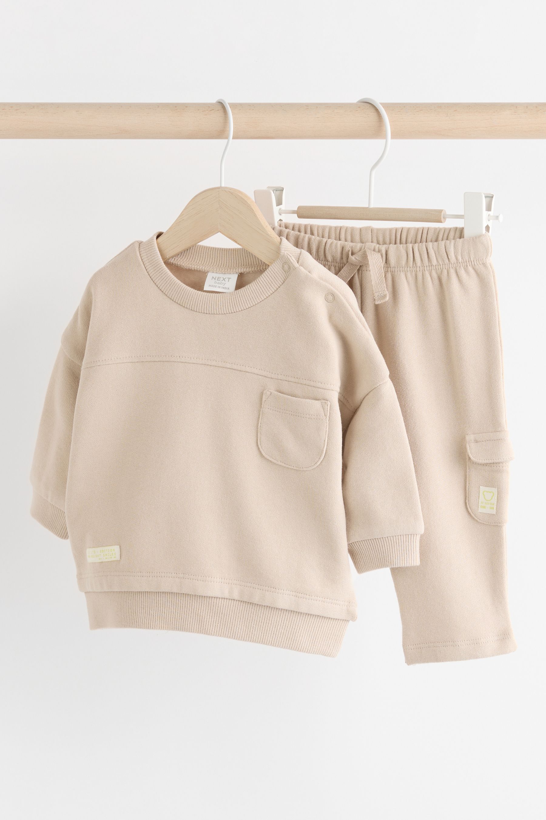 Buy Neutral Utility Baby Sweatshirt and Joggers Set from the Next UK online shop