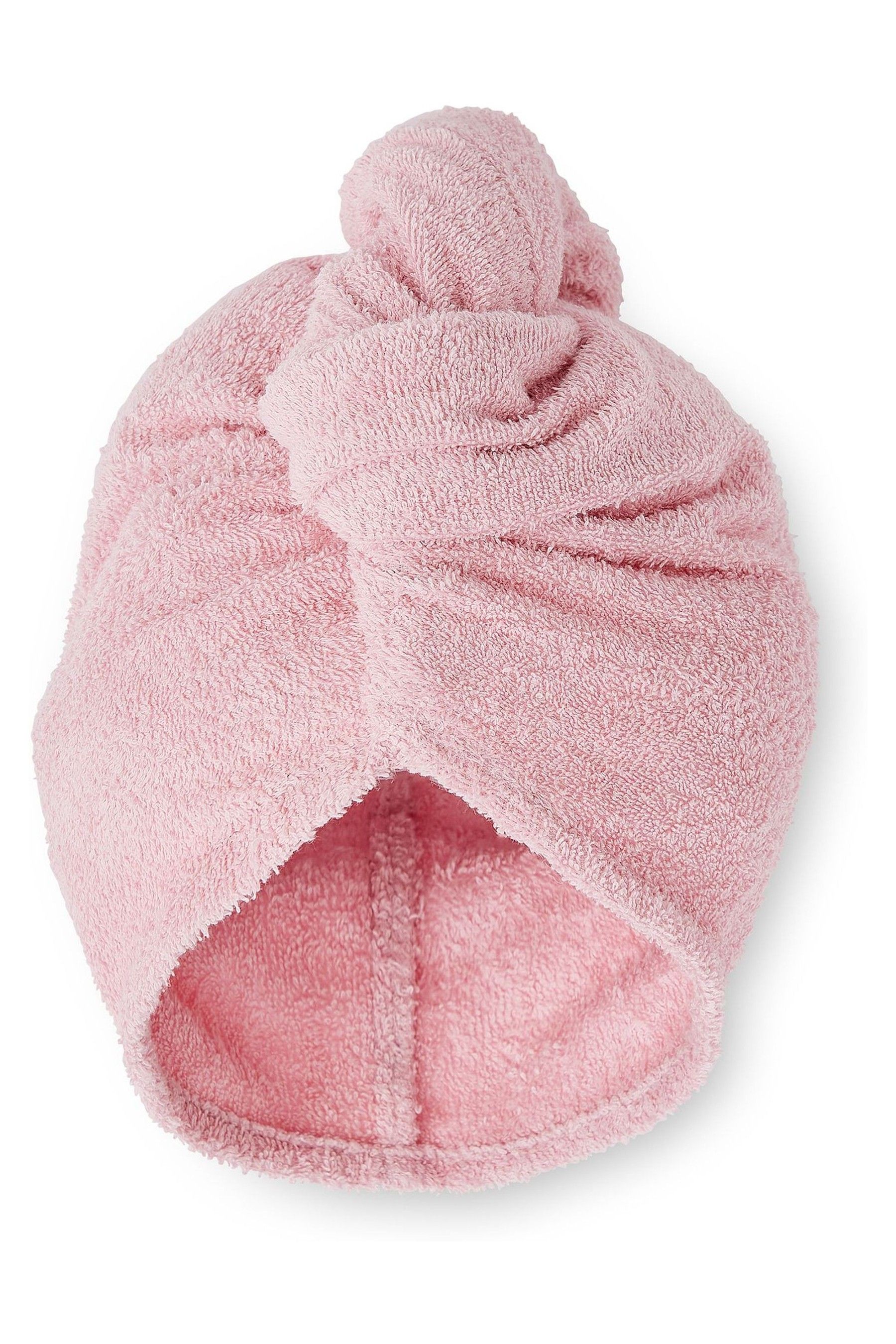 Catherine Lansfield Pink Quick Dry 100 Cotton 2 Pack Turbie Head Hair Towel