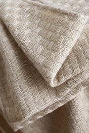 Pineapple Elephant Beige Lina Waffle Geo Throw - Image 2 of 4