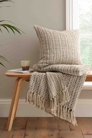 Bianca Natural Amble Linen Blend Woven Throw - Image 4 of 4