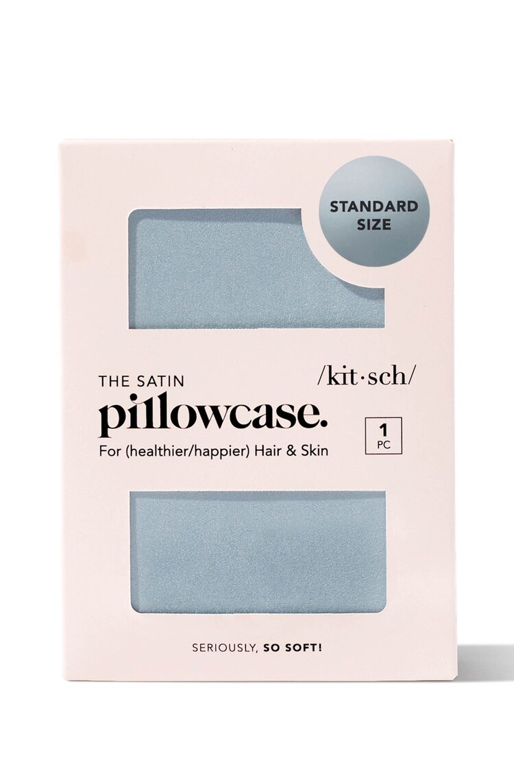 Kitsch Hazel Blue Satin Pillowcase - Image 2 of 5
