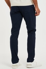 Threadbare Blue Drawcord Chino Trousers With Stretch - Image 2 of 4