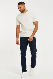 Threadbare Blue Drawcord Chino Trousers With Stretch - Image 3 of 4