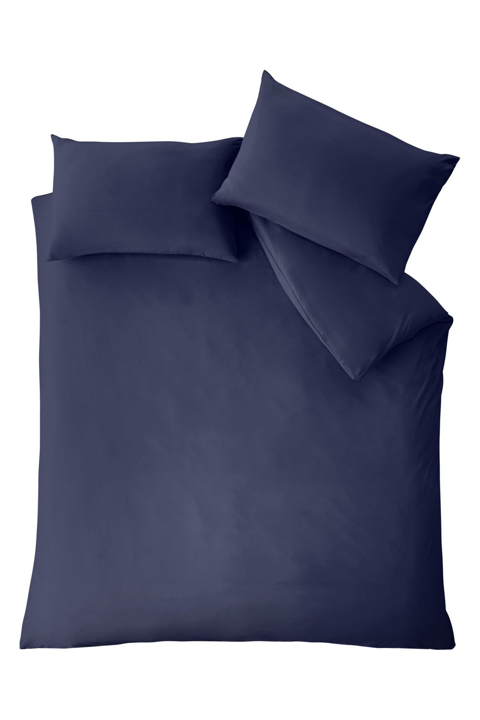 Catherine Lansfield Navy Blue So Soft Easy Iron Duvet Cover Set - Image 3 of 3