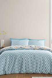 Bianca Blue Hans Retro Spot Cotton Duvet Cover Set - Image 2 of 4