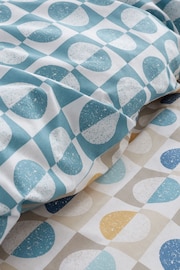 Bianca Blue Hans Retro Spot Cotton Duvet Cover Set - Image 4 of 4