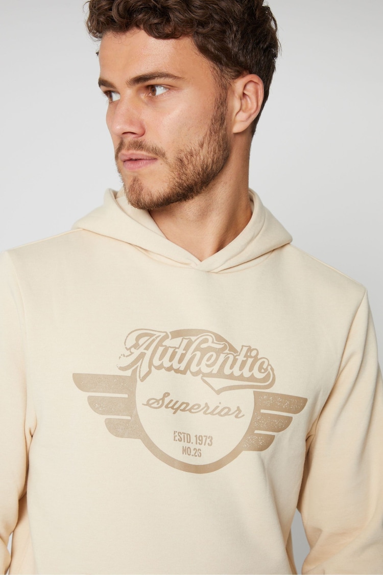 Threadbare Cream Vintage Graphic Hoodie - Image 4 of 4