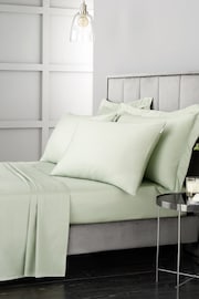 Bianca Green 400 Thread Count Cotton Sateen Fitted Sheet - Image 3 of 3