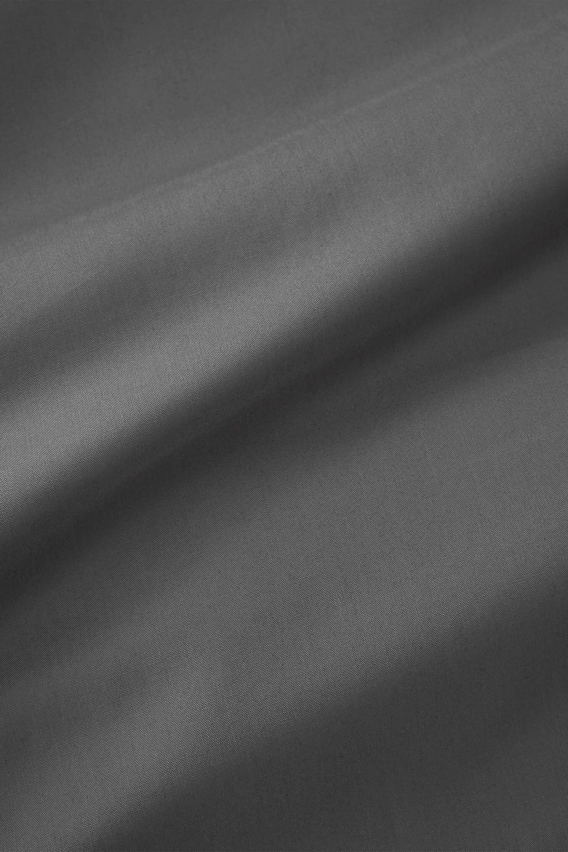 Bianca Charcoal Grey 180 Thread Count Egyptian Cotton Fitted Sheet - Image 2 of 3