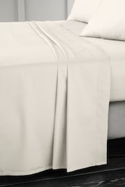 Bianca Oyster 400 Thread Count Cotton Sateen Flat Sheet - Image 1 of 2