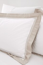 Bianca White Oxford Lace Cotton Duvet Cover Set - Image 3 of 5