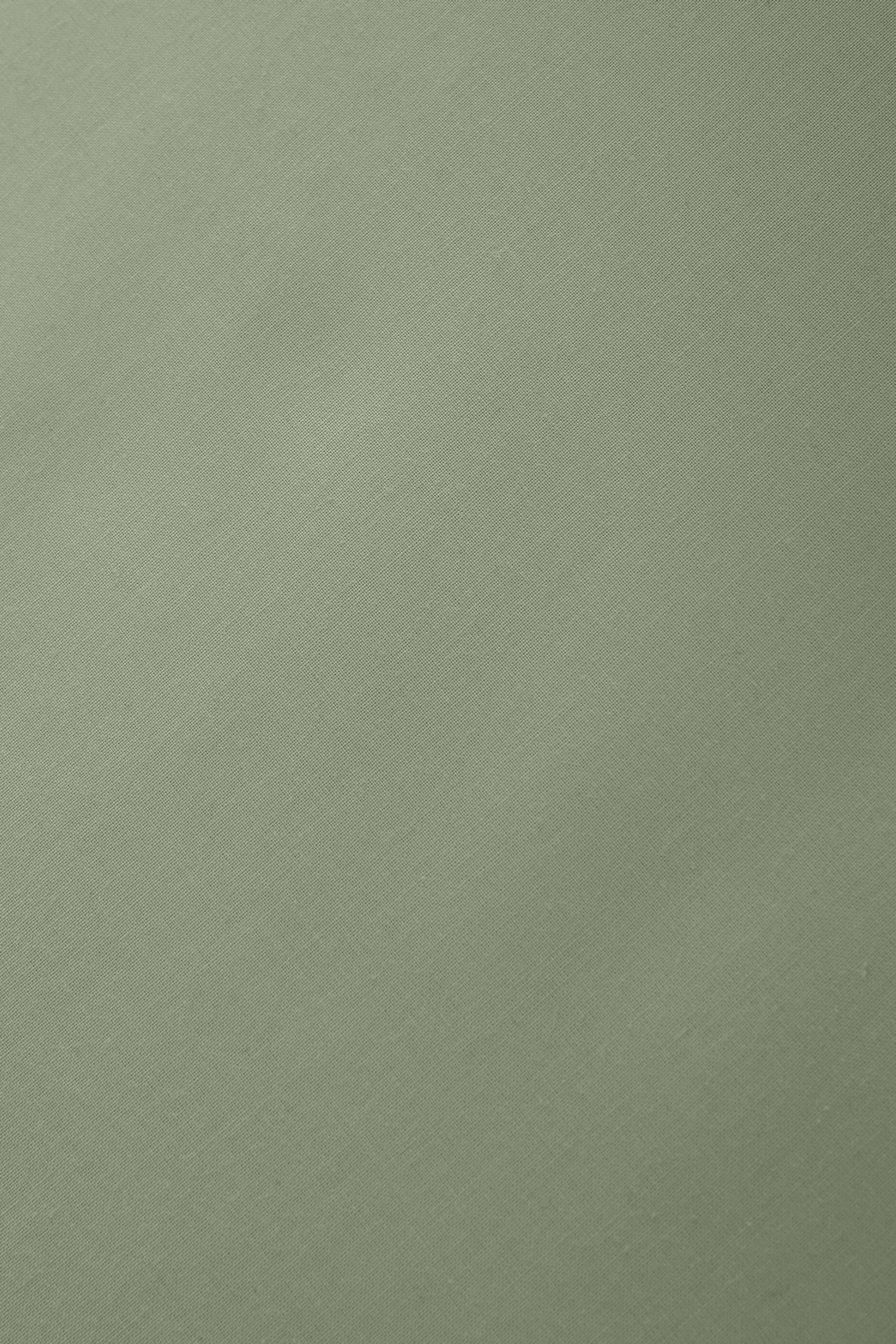 Bianca Sage Green 200 Thread Count Cotton Percale Deep Fitted Sheet - Image 4 of 4