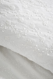 Bianca White French Knot Jacquard Cotton Duvet Cover Set - Image 5 of 5