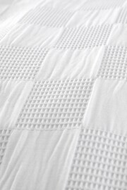 Catherine Lansfield White Waffle Checkerboard Duvet Cover Set - Image 5 of 5