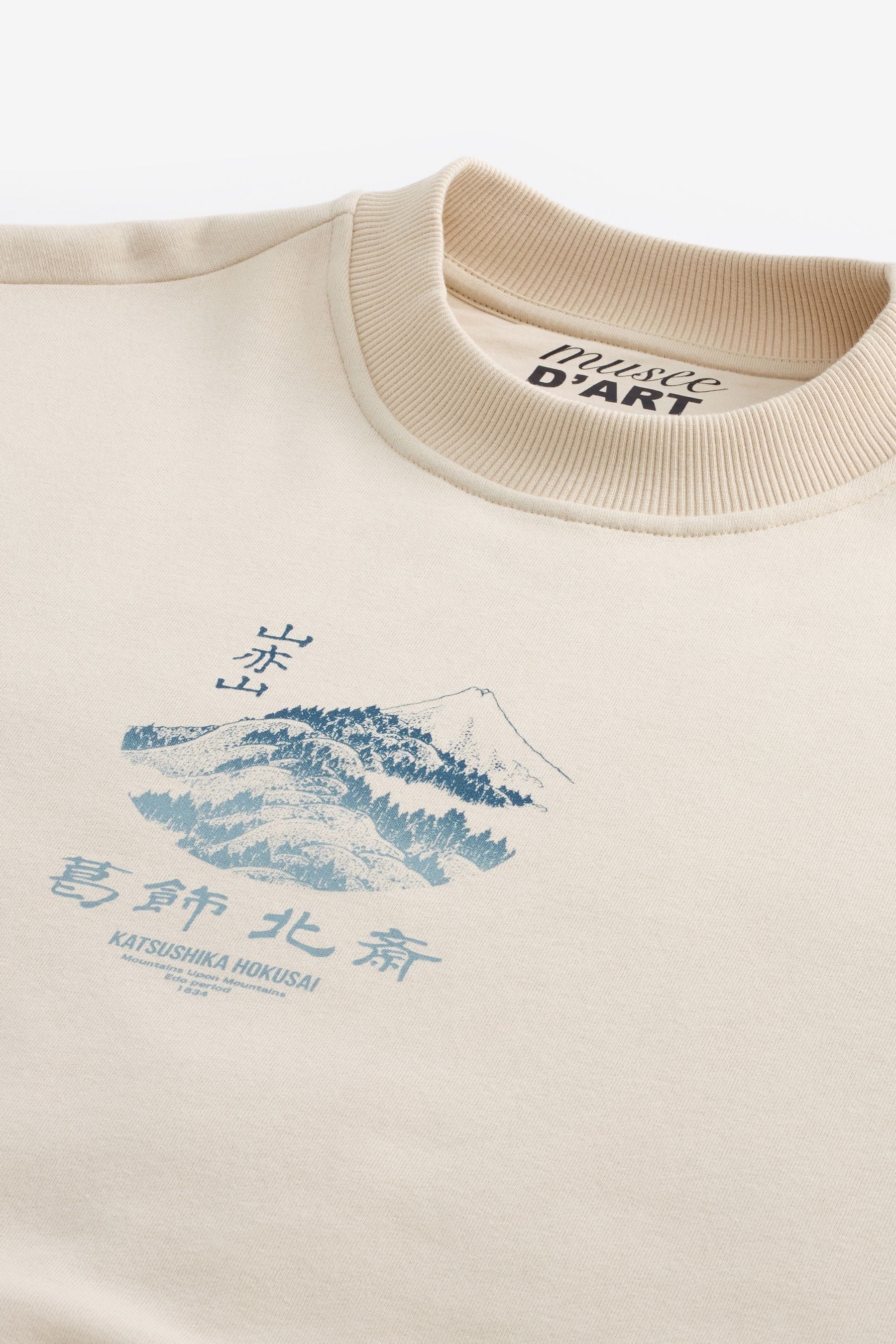 Hokusai blue graphic sweatshirt outlet