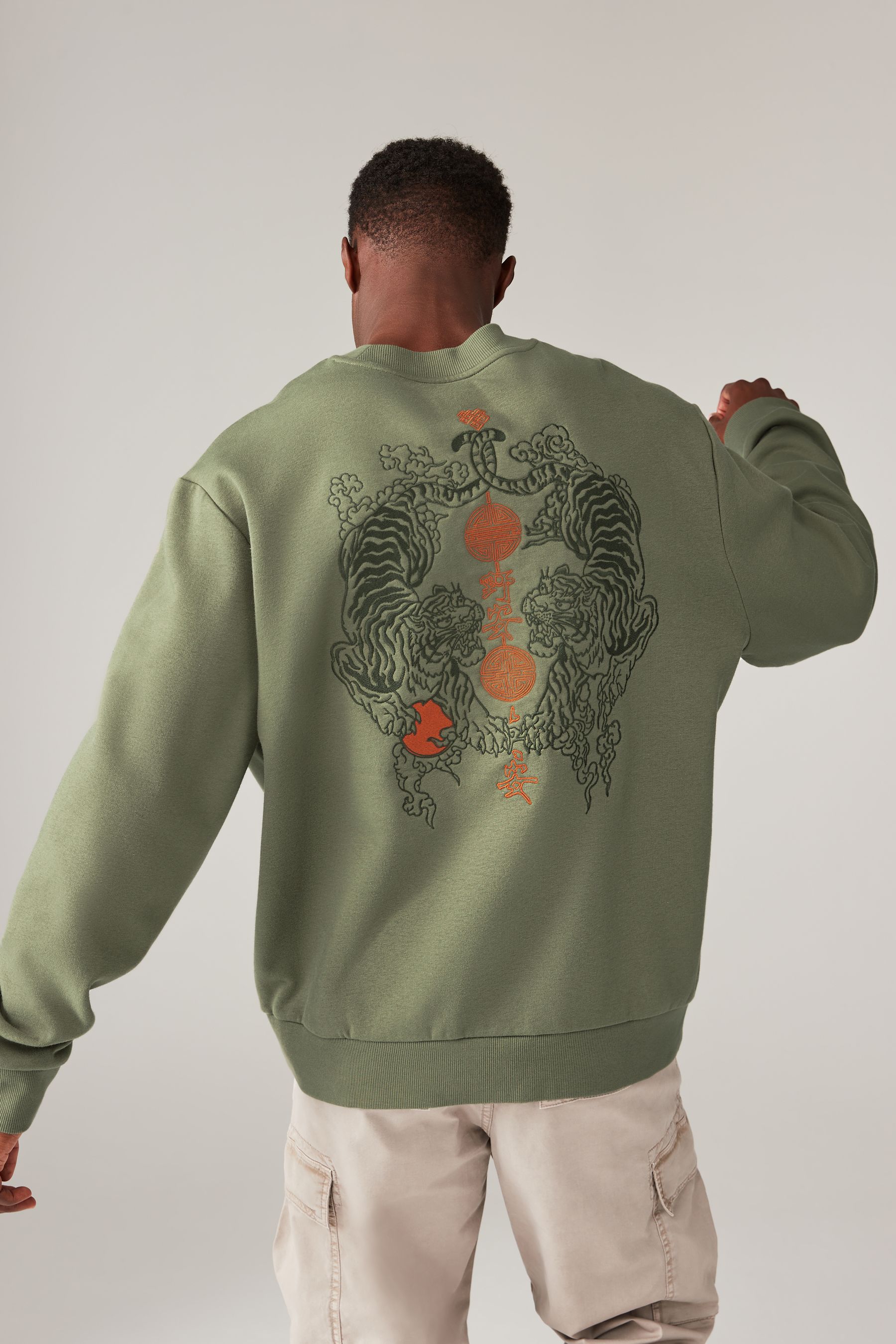 Buy Green Crew Sweatshirt Graphic Sweatshirt from the Next UK online shop
