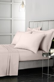 Bianca Blush Pink 400 Thread Count Cotton Sateen Flat Sheet - Image 2 of 2